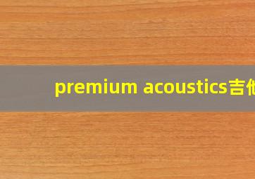 premium acoustics吉他